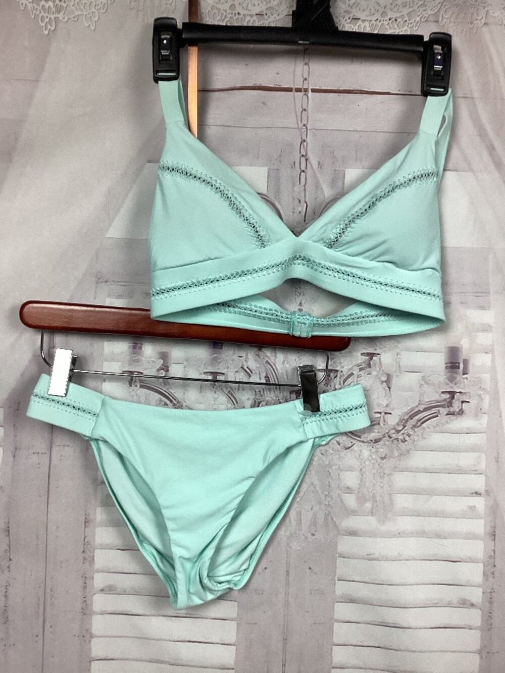 PilyQ Bikini Set Teal Blue M